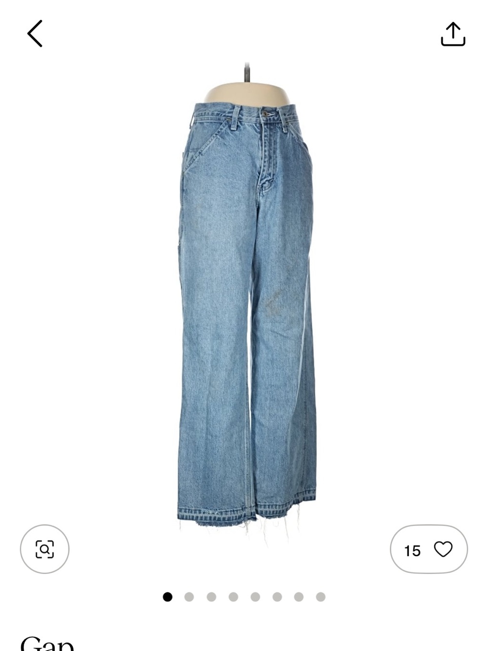 GAP Light Blue Wide-Leg Denim Jeans
